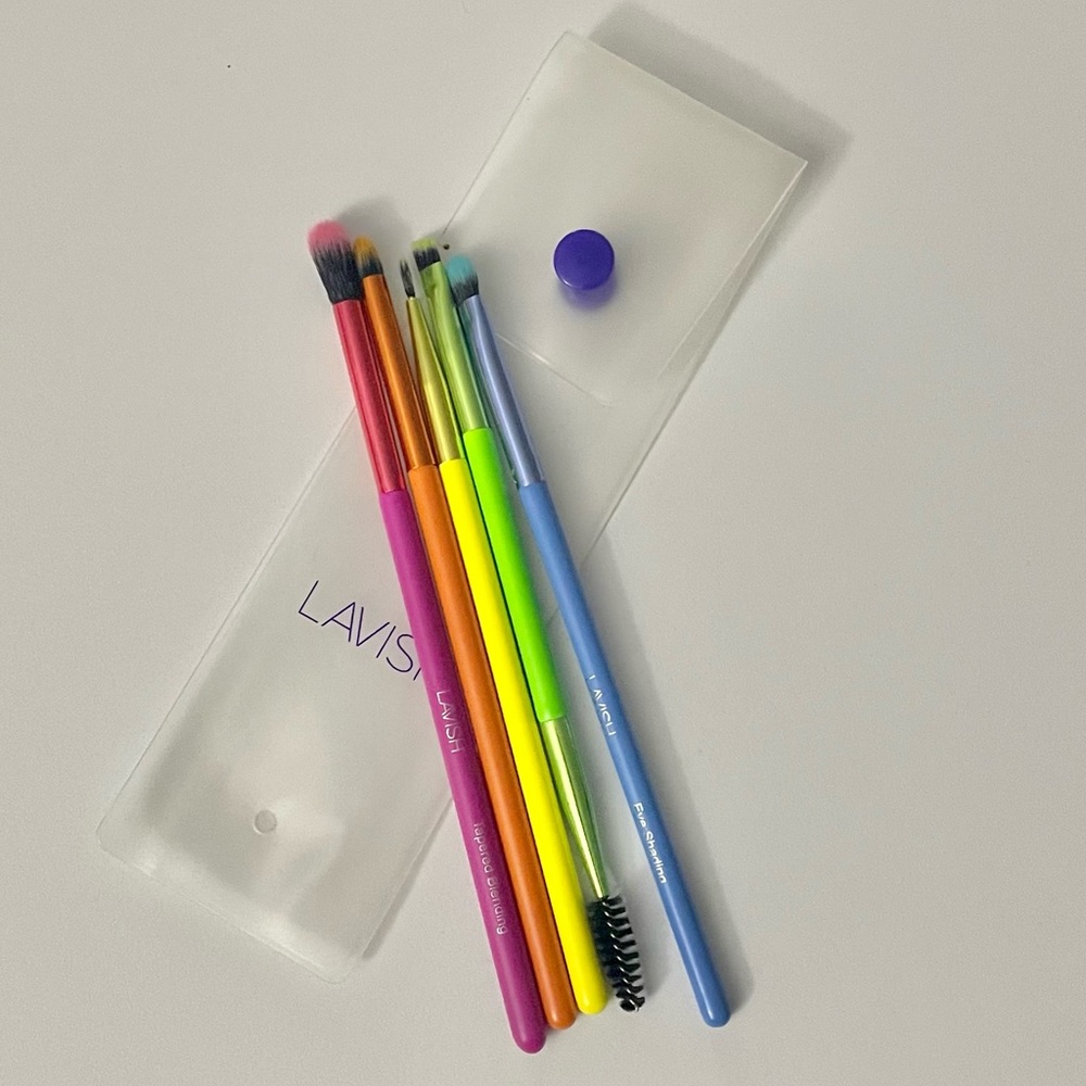 Lavish 5 Piece Neon Eye Brush Set